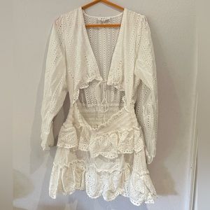 yorklaine eyelet dress with cutout